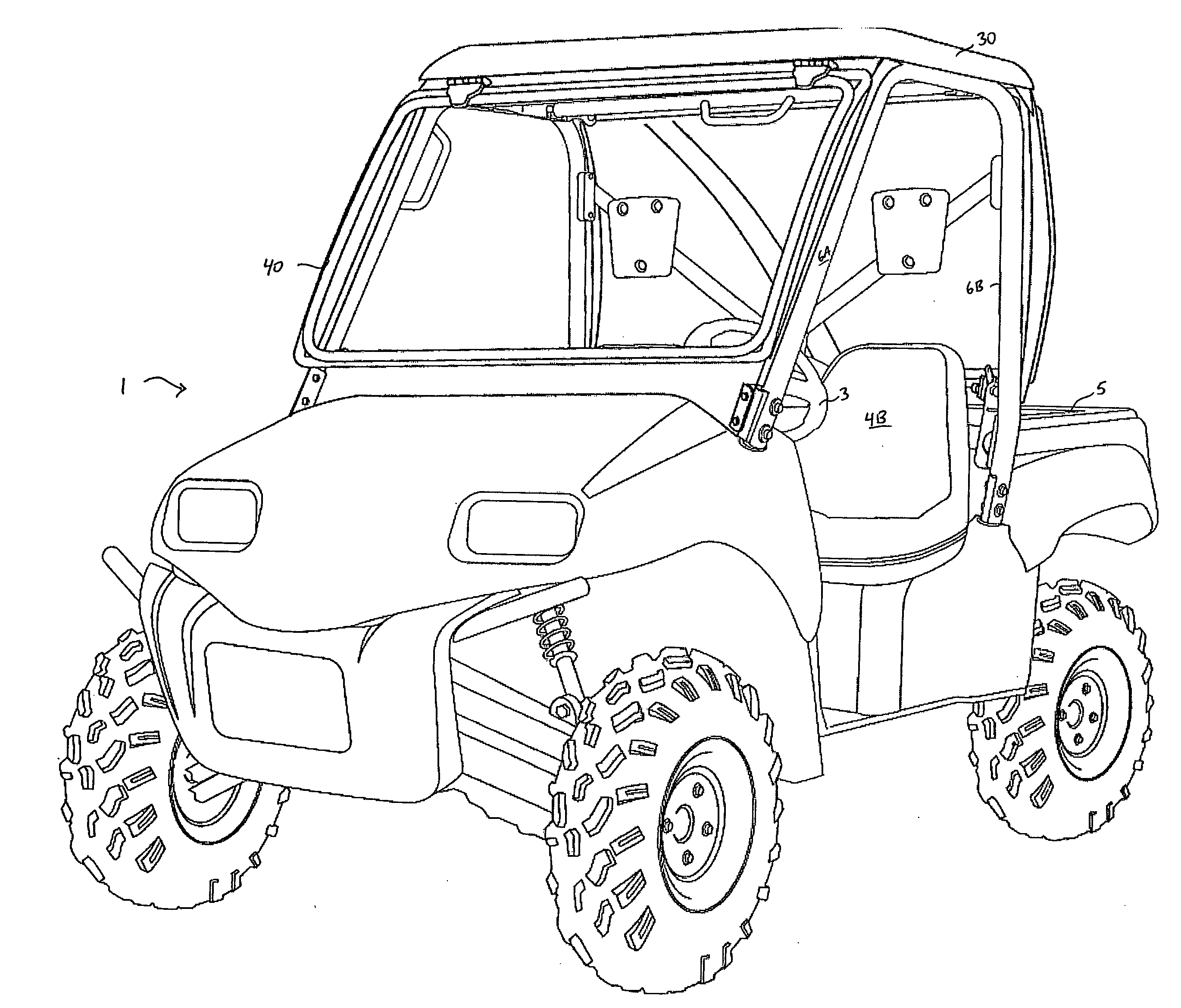 Quick-attach/detach cab for vehicle