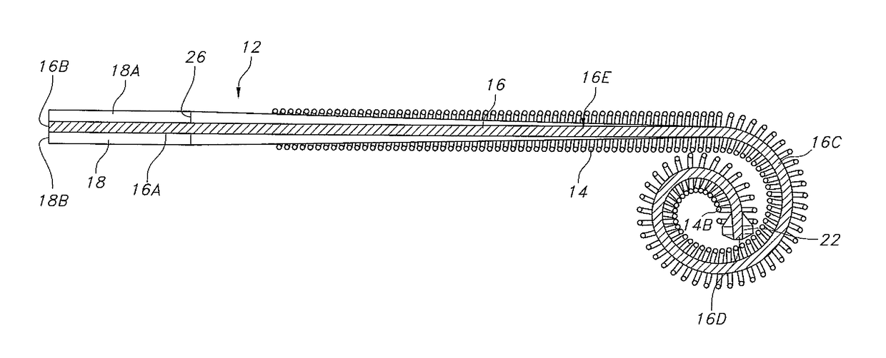 Guidewire made from a drawn filled tube of a stainless steel sheath and nitinol core