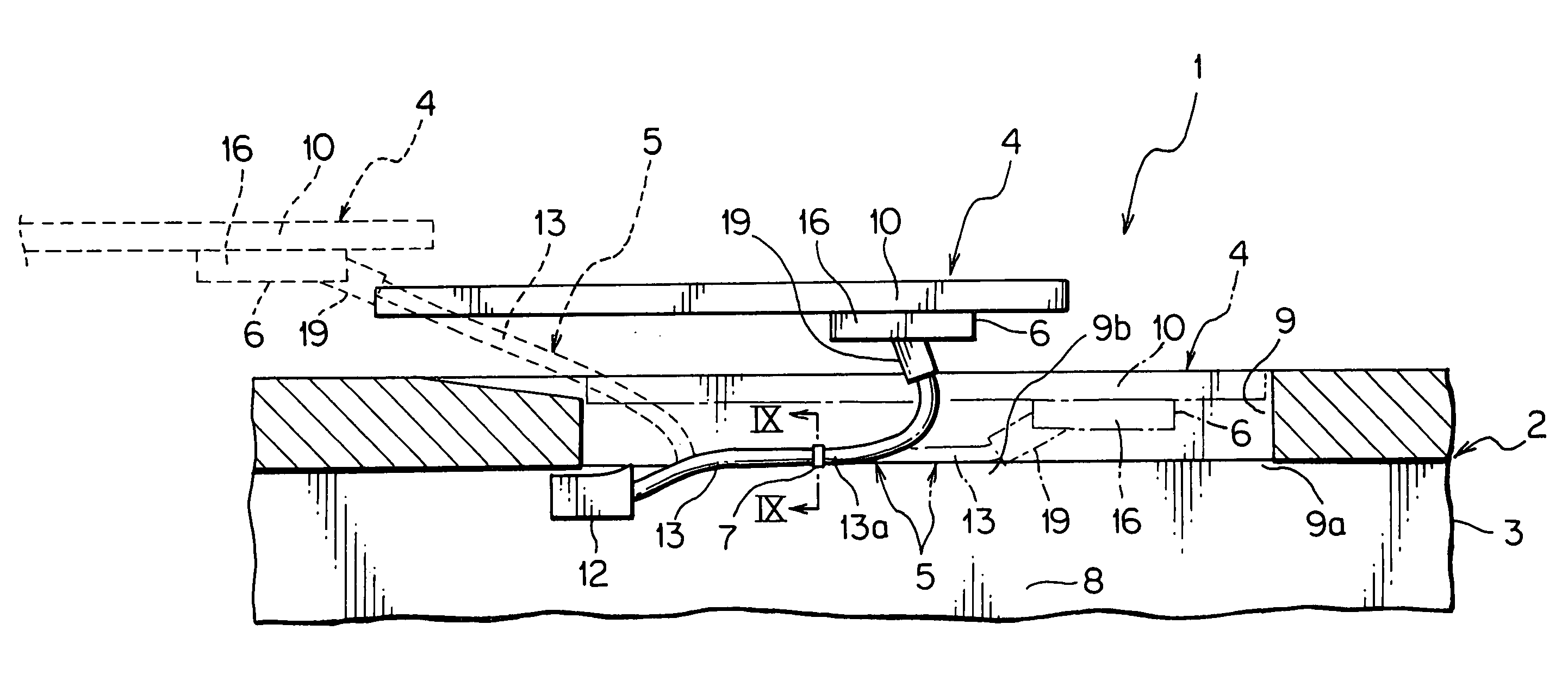 Power supply apparatus for sliding structure