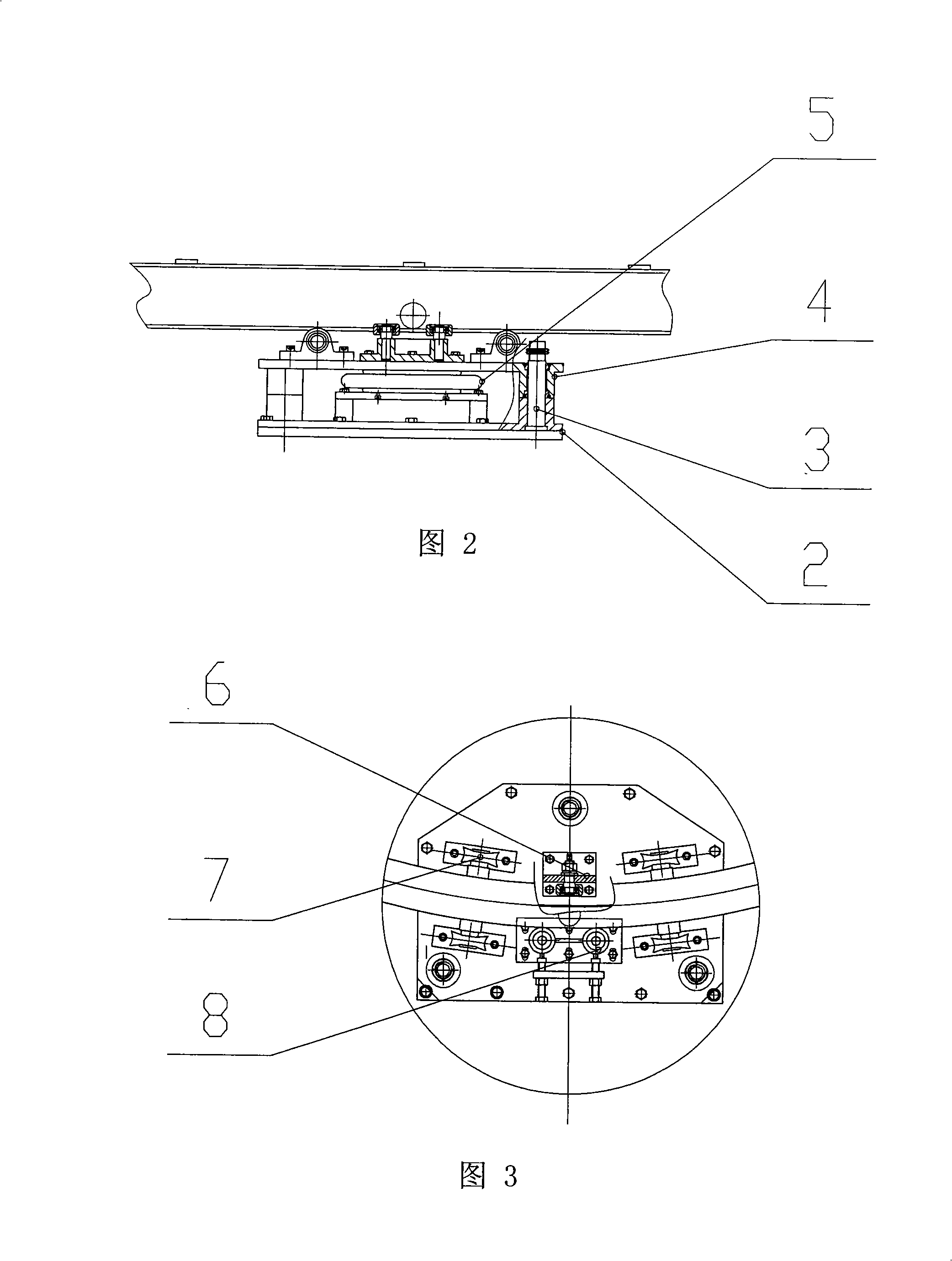 Center loop mechanism in plane segmenting product line rotary device