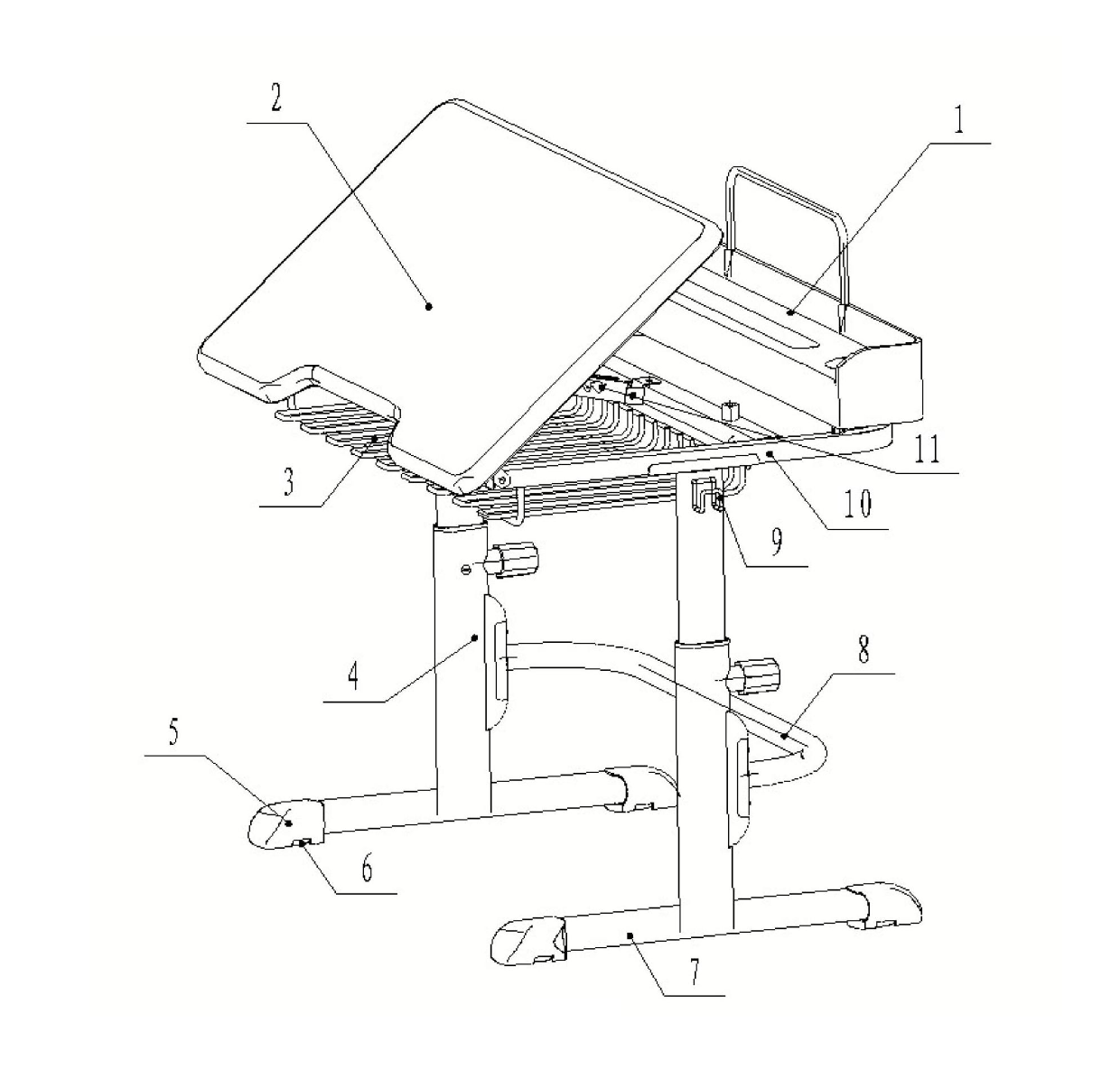 Healthy multifunctional study desk