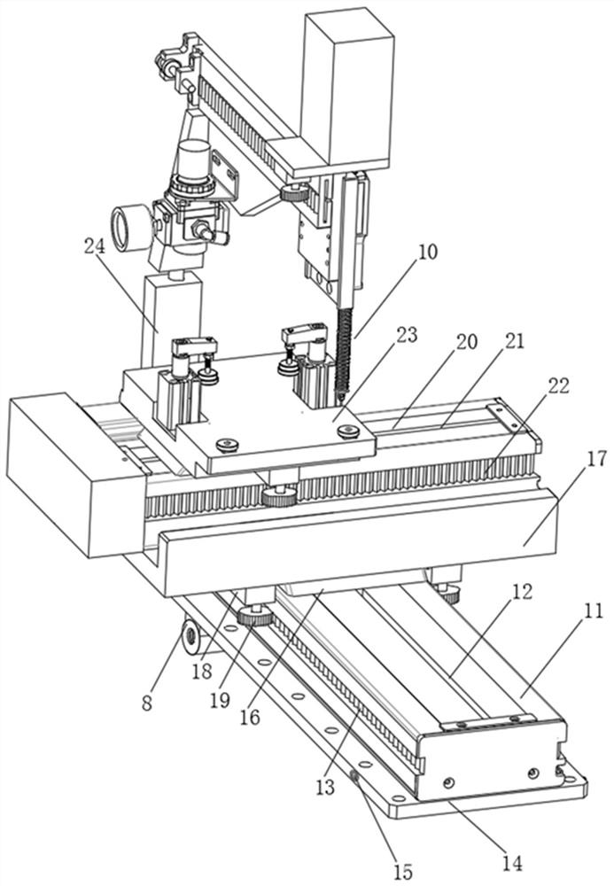 A kind of glue processing equipment and working method for automobile window frame