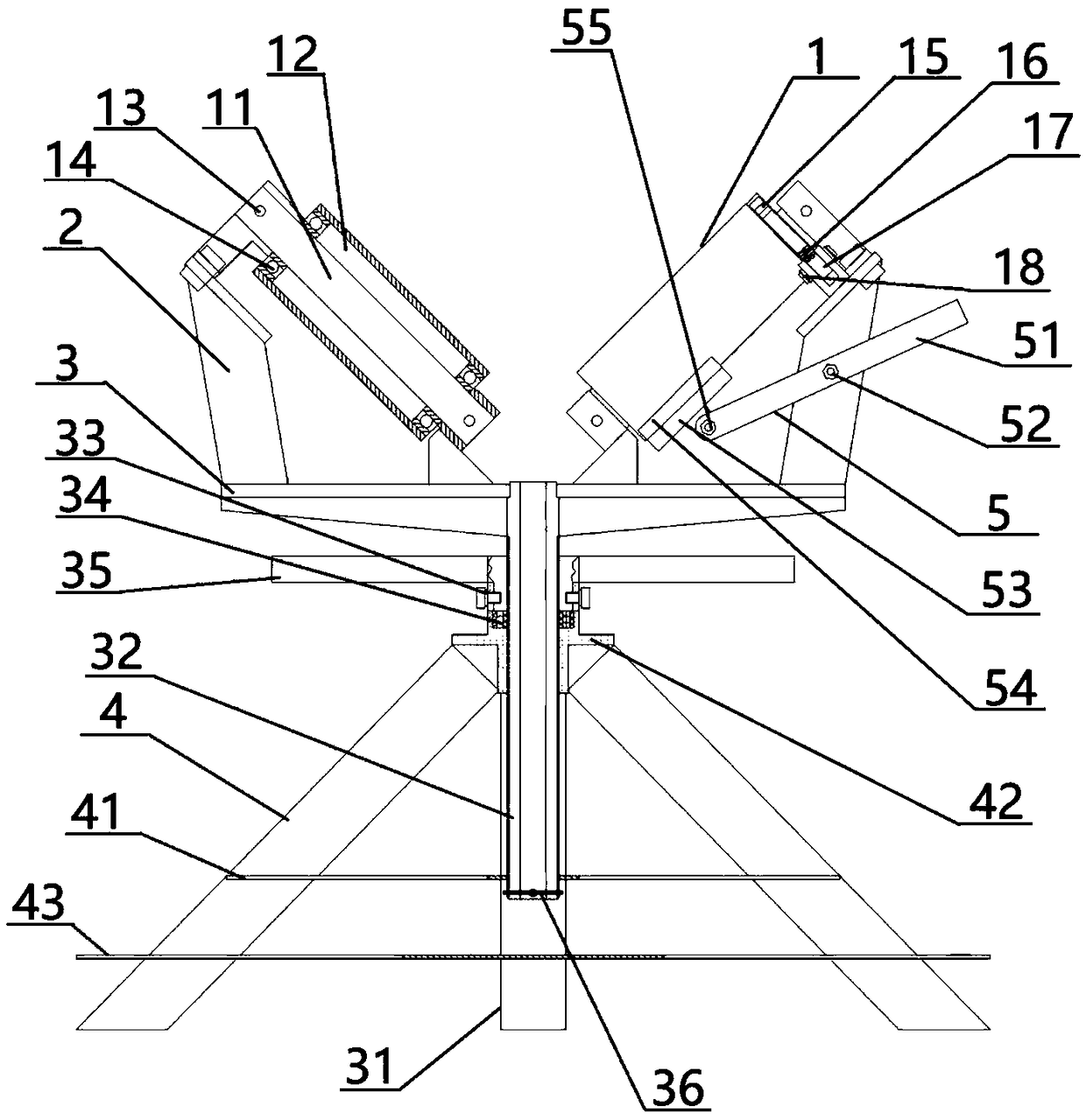 Telegraph pole conveying device