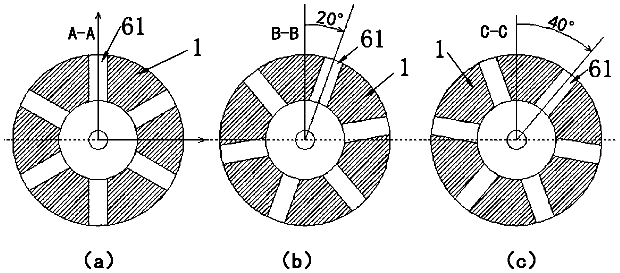 Water jet flow spraying head for seabed natural gas hydrate solid fluidization exploitation