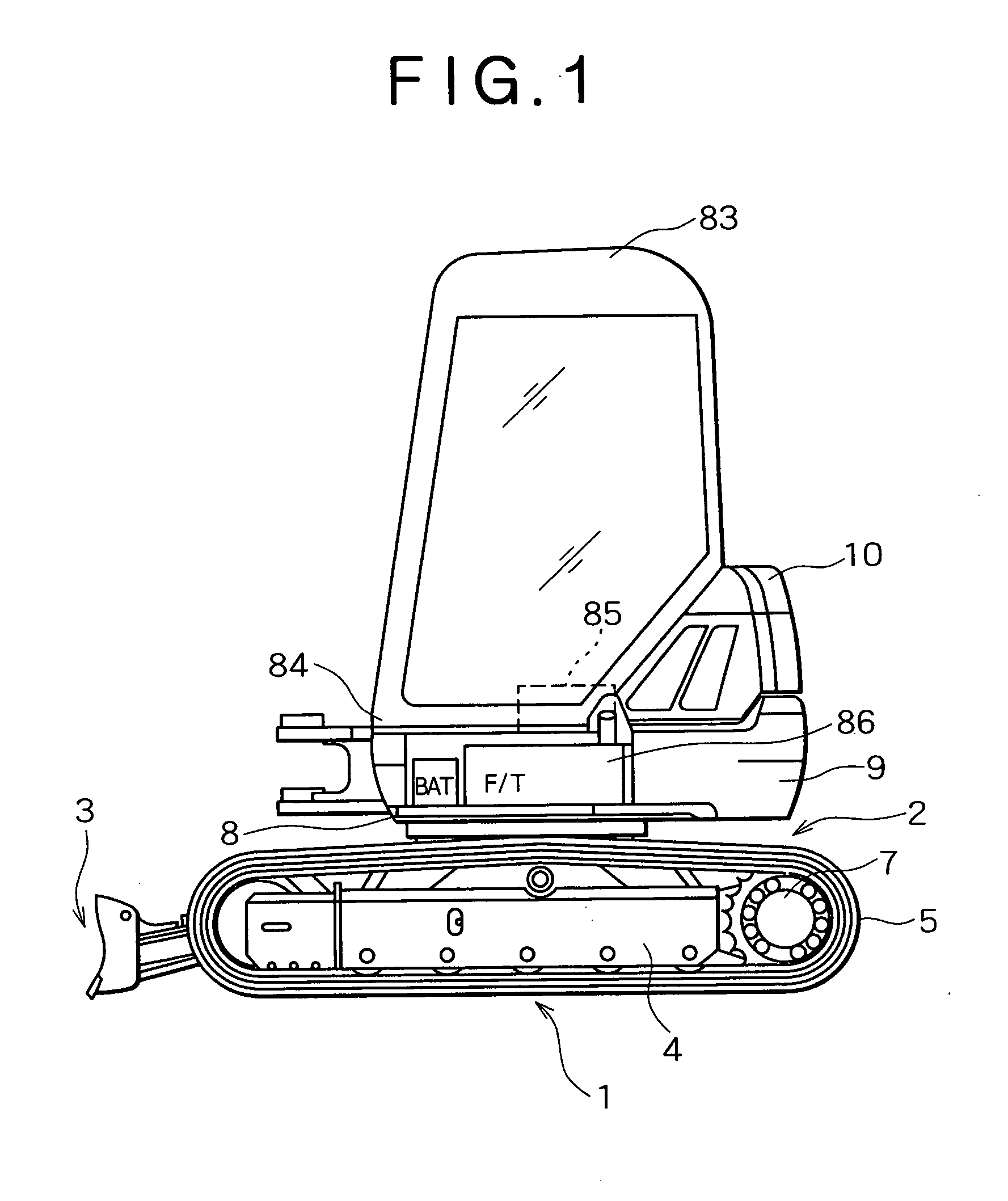 Small swing type shovel