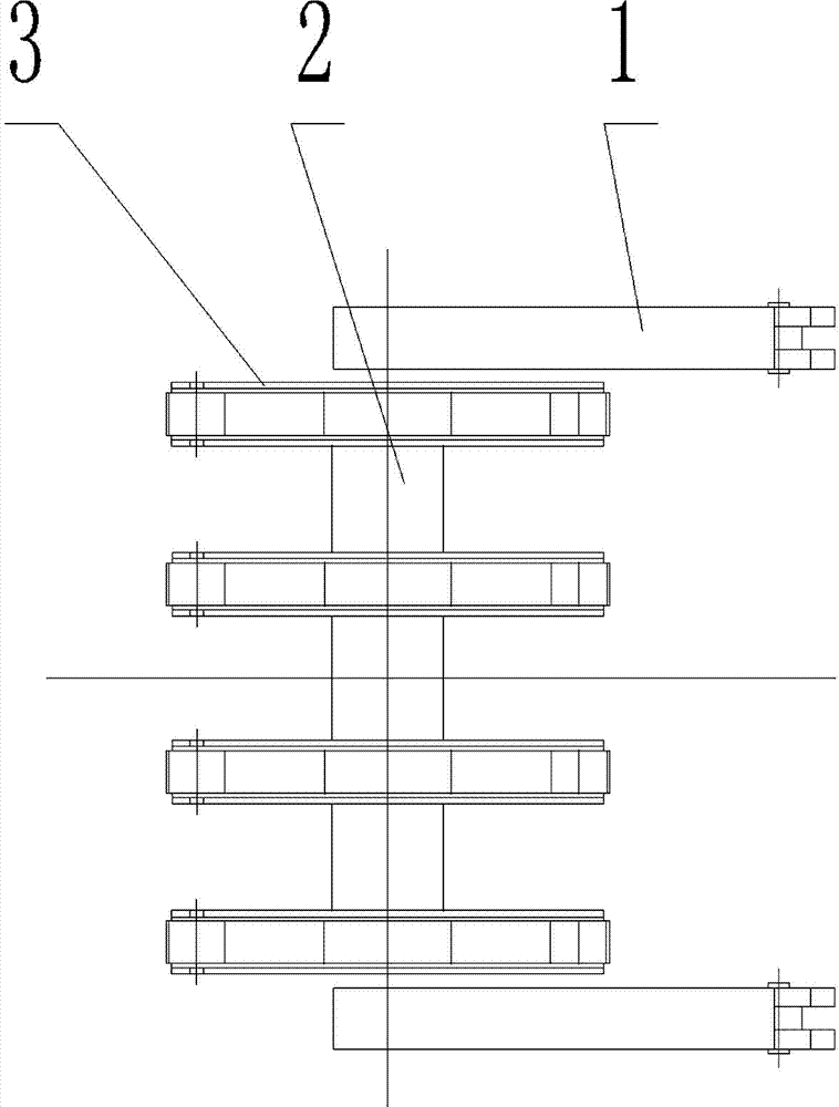 Temporary supporting device of driving machine