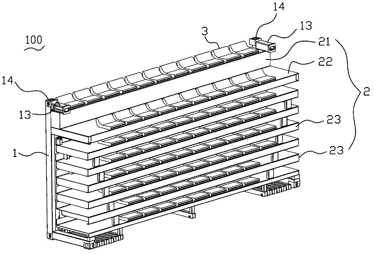 Telescopic modularized grandstand and assembly thereof