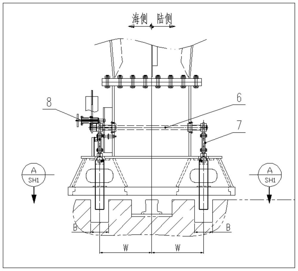 Port machinery windproof anchoring device capable of compensating seismic motion