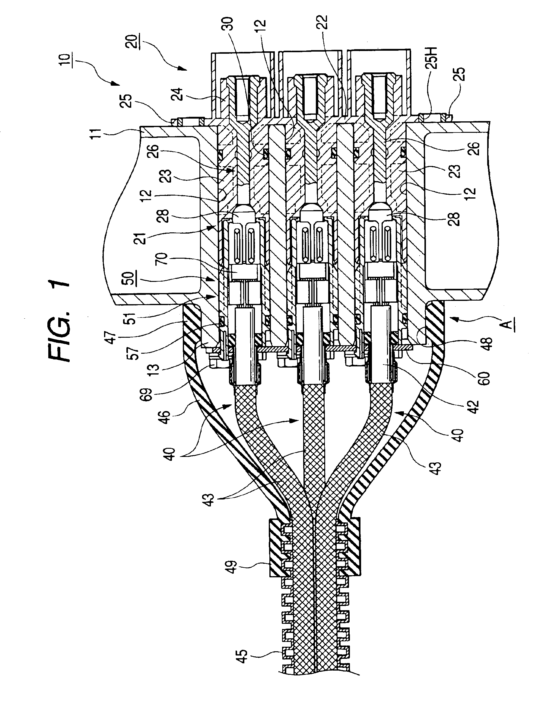 Connecting structure for electric wire to shield case of apparatus