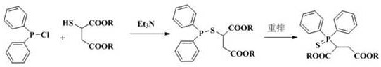 2-(diphenylthiophosphoryl) succinate as well as synthesis method and application thereof