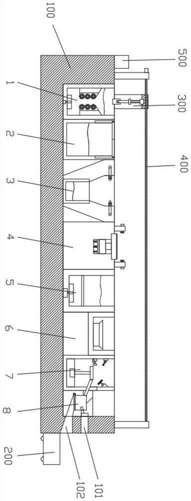 Automobile metal part surface treatment process and equipment