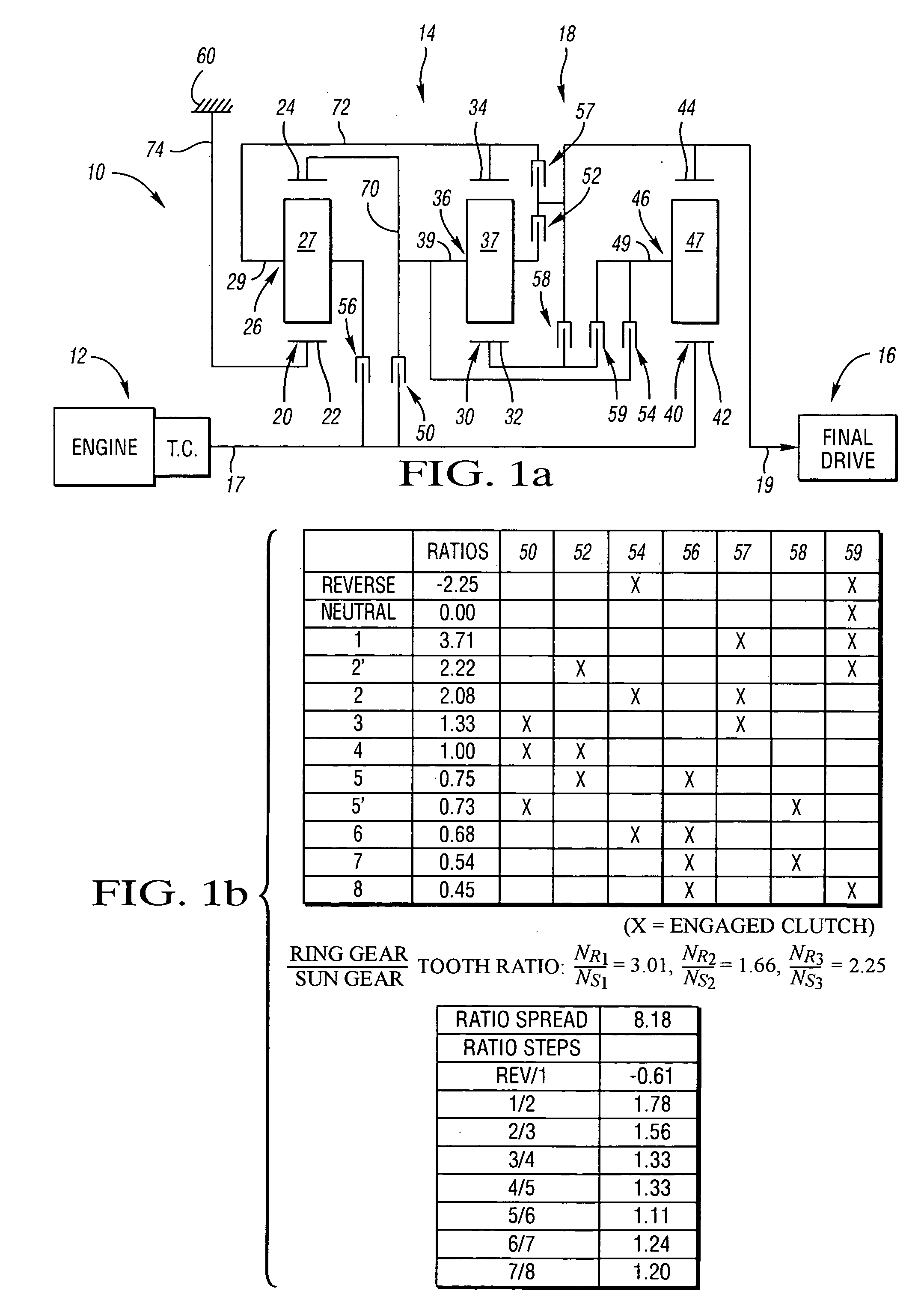 Wide ratio transmissions having three planetary gear sets and at least six clutches