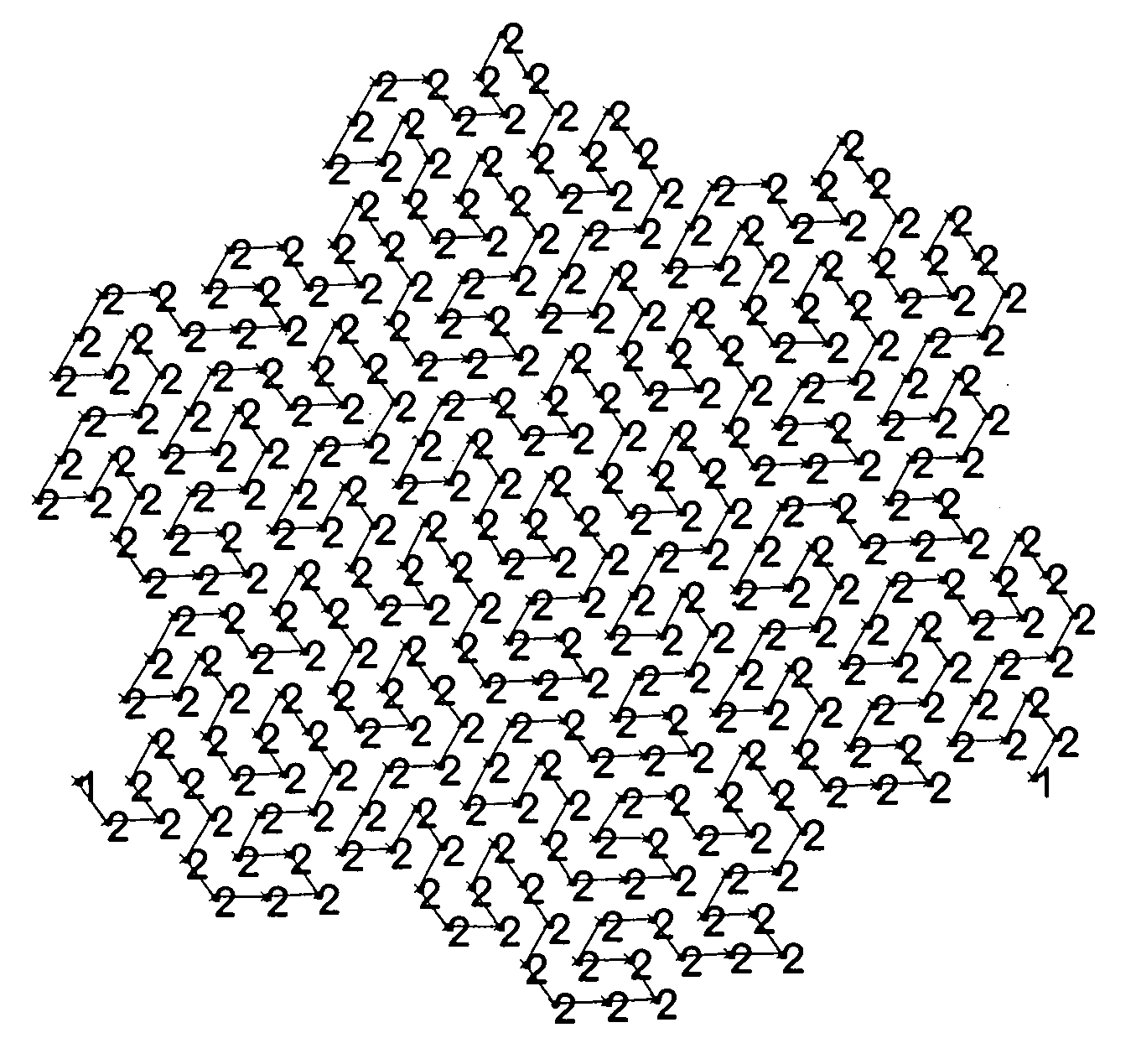 Fractile antenna arrays and methods for producing a fractile antenna array