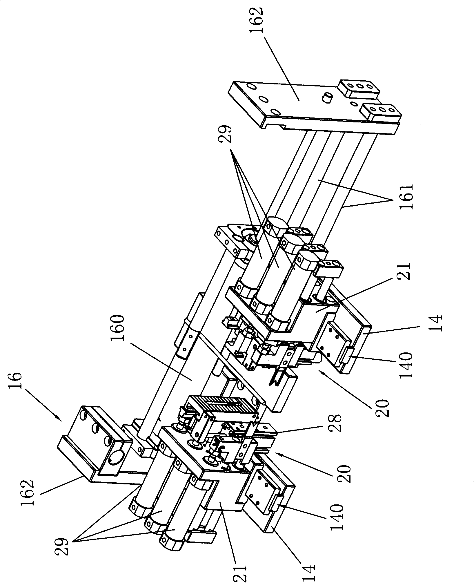 Automatically cutting and adhering machine