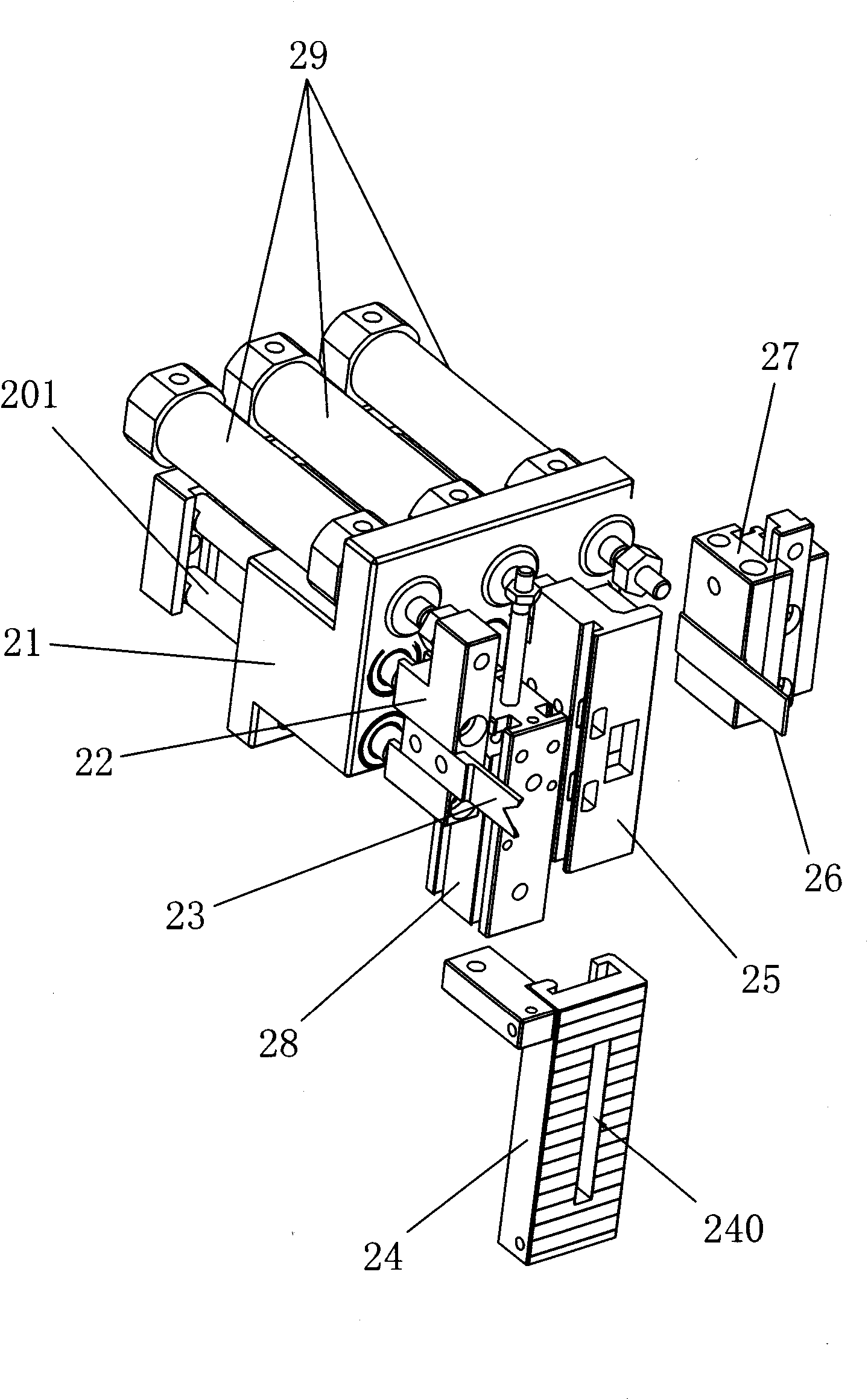 Automatically cutting and adhering machine