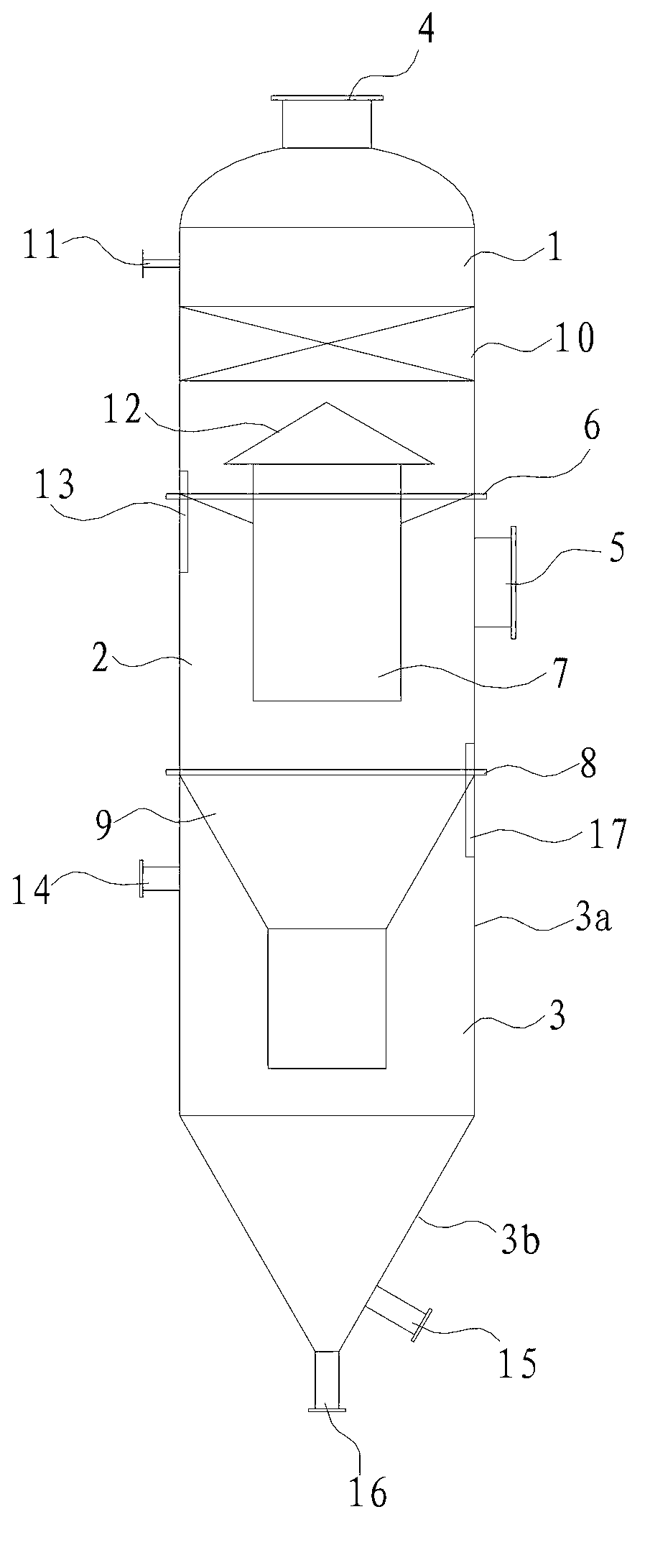 Anti-blocking evaporation sedimentation chamber producing clean secondary steam