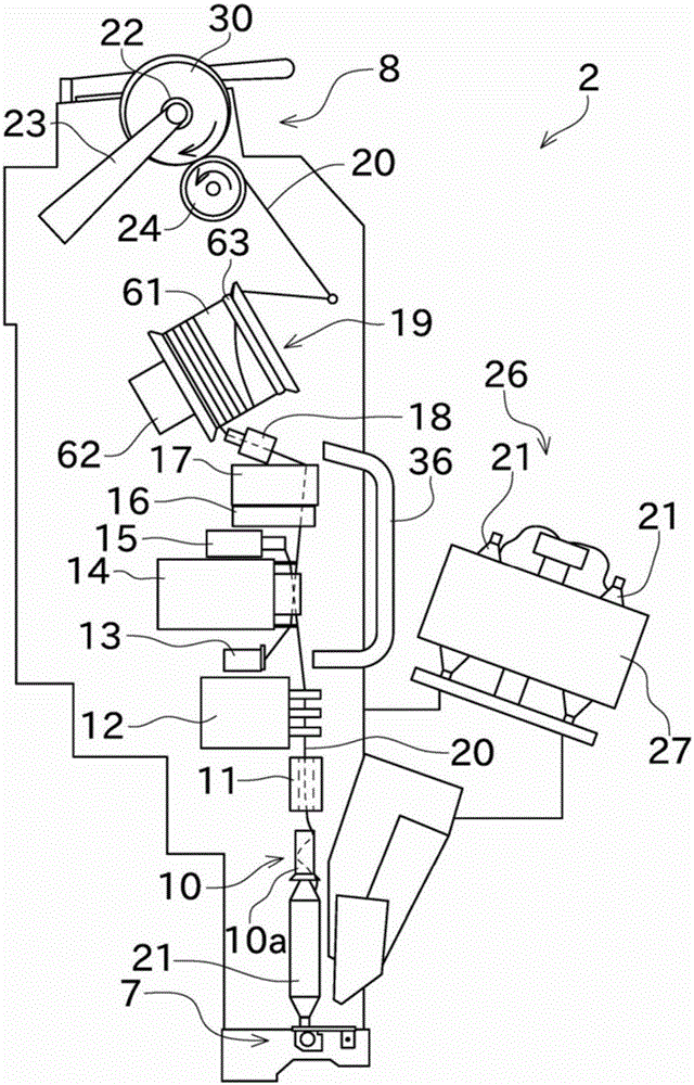 Yarn winding device