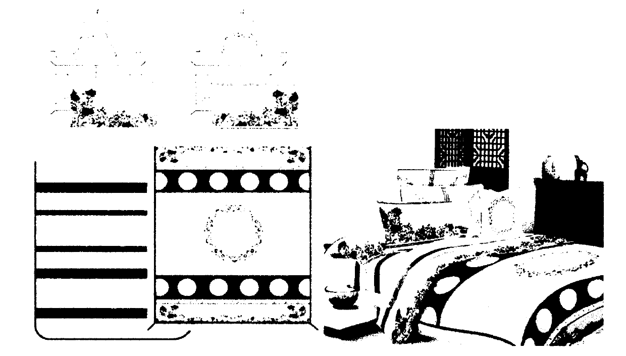 Process for blending mulberry bark and cotton into bedding fabric as well as printing pattern design