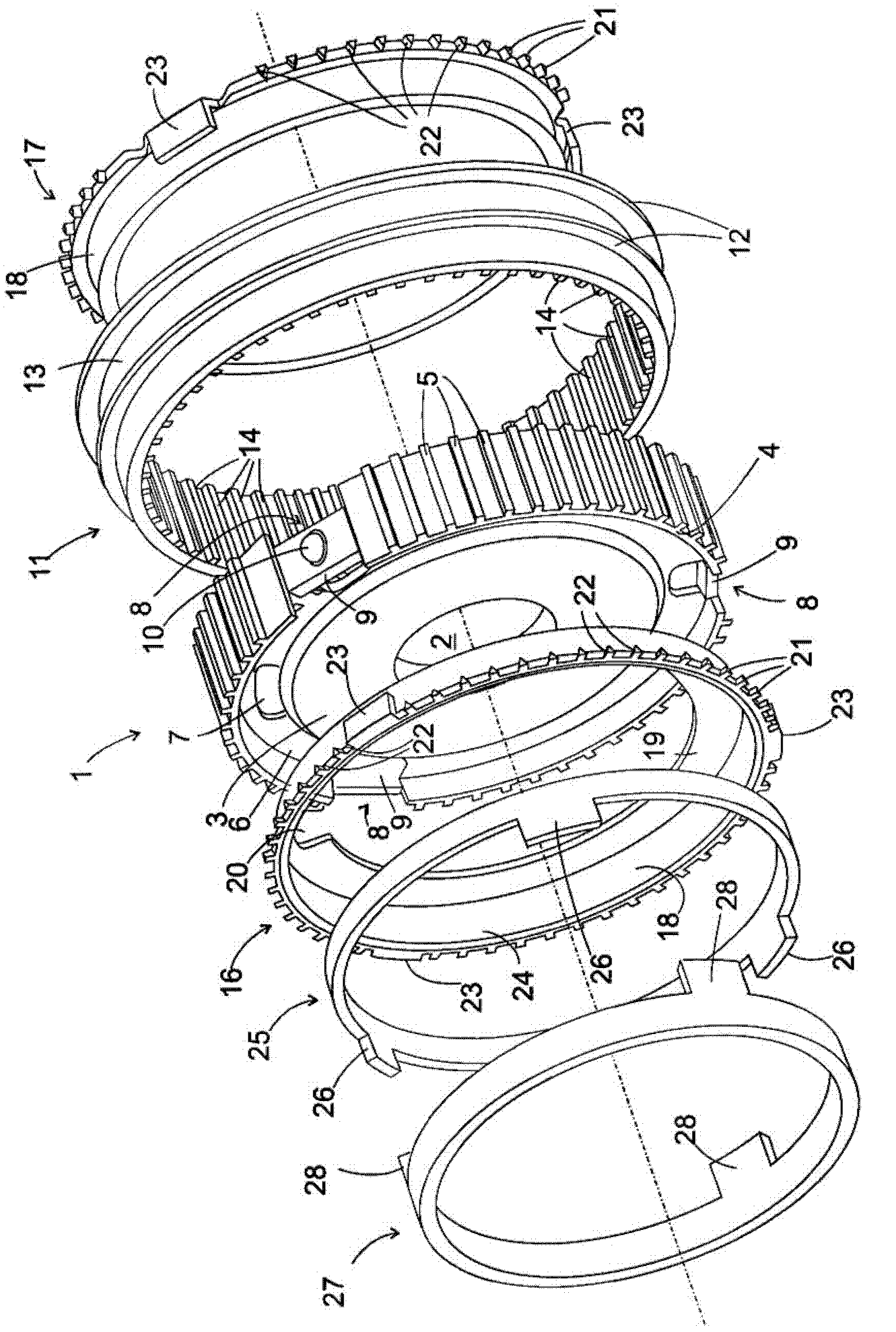 Double-acting synchronizer