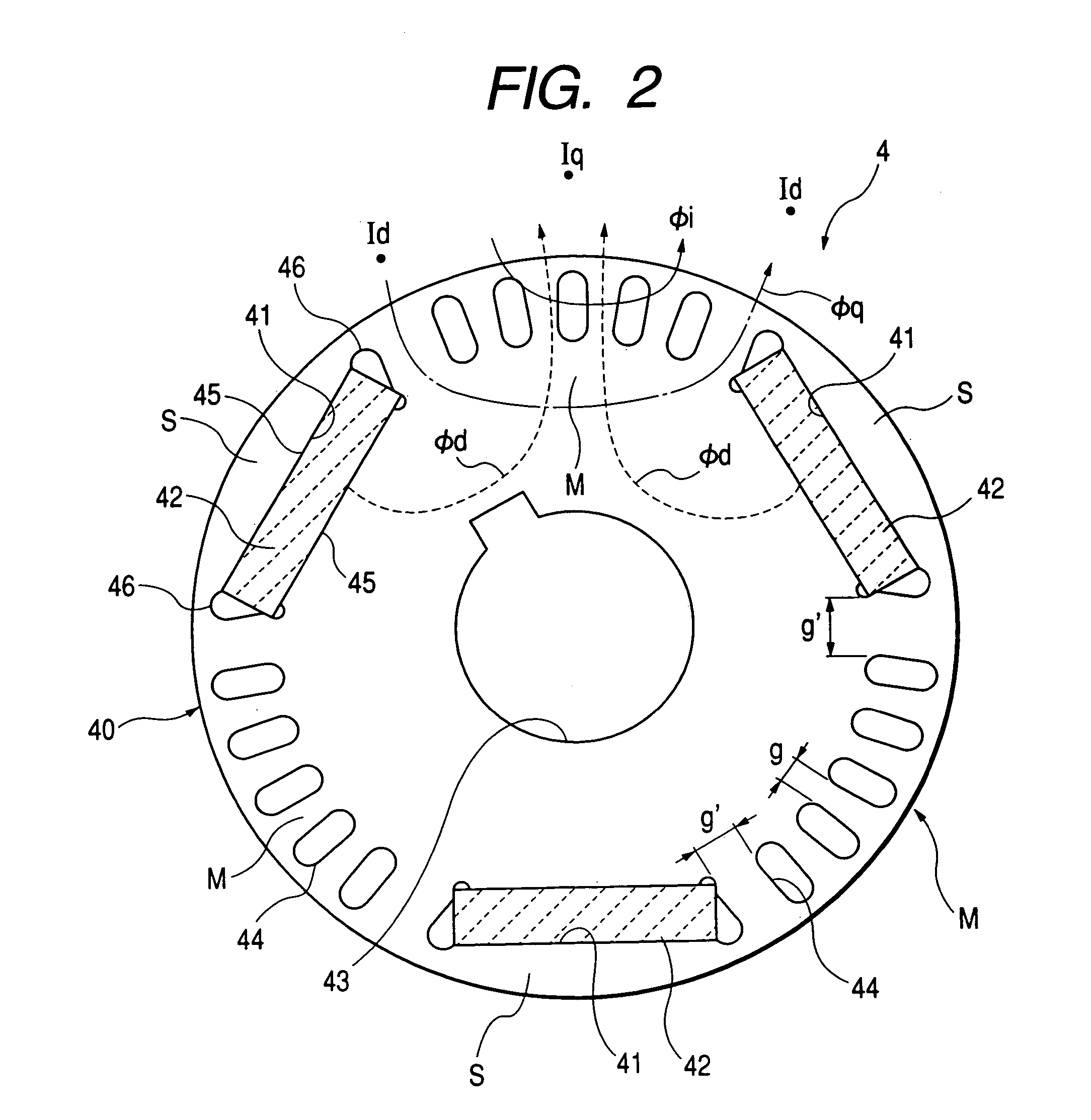 Permanent-magnet rotor for an inner rotor type electric rotary machine and magnet-saving type rotor for a synchronous motor