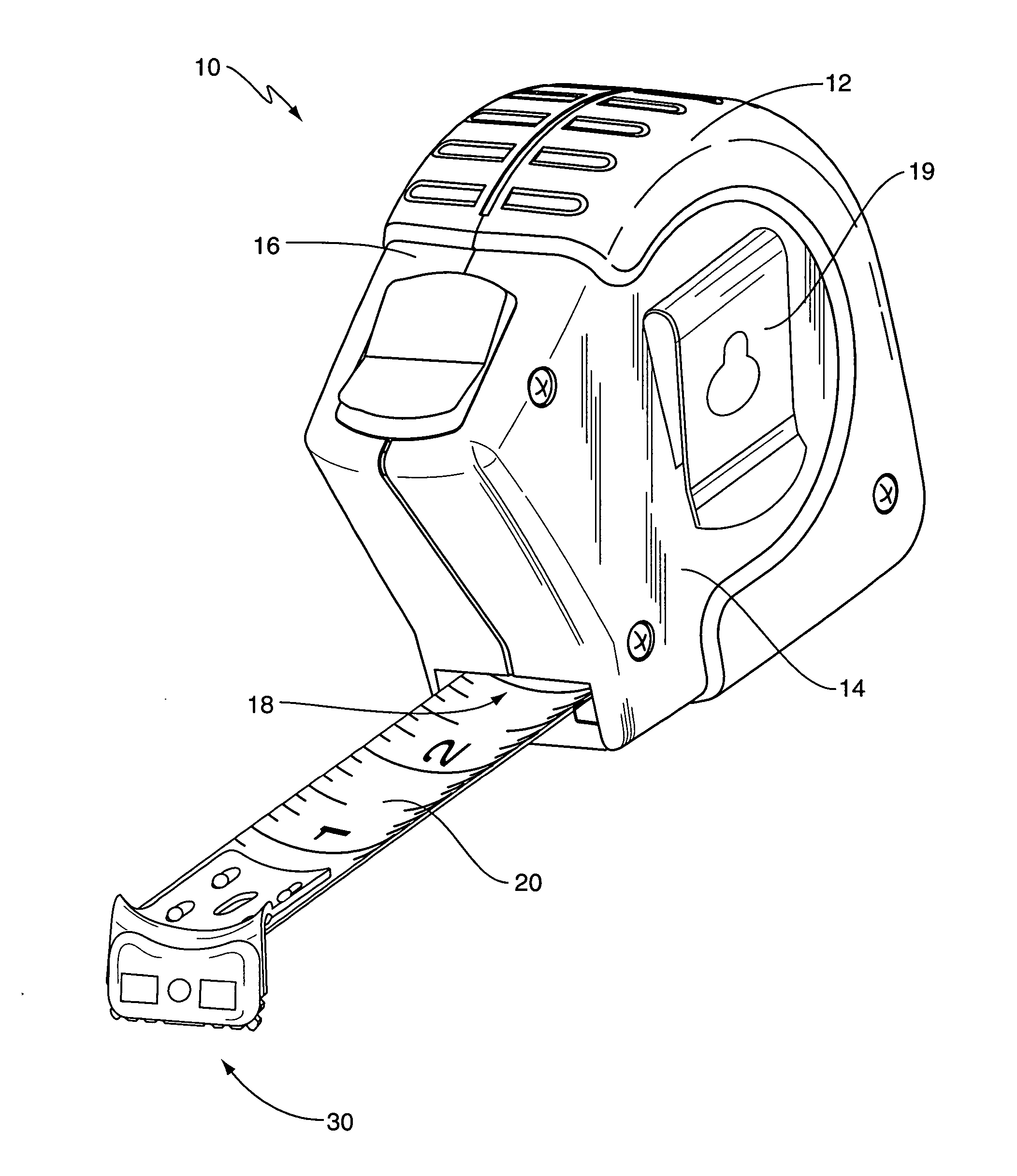 Magnetic tape measure end hook