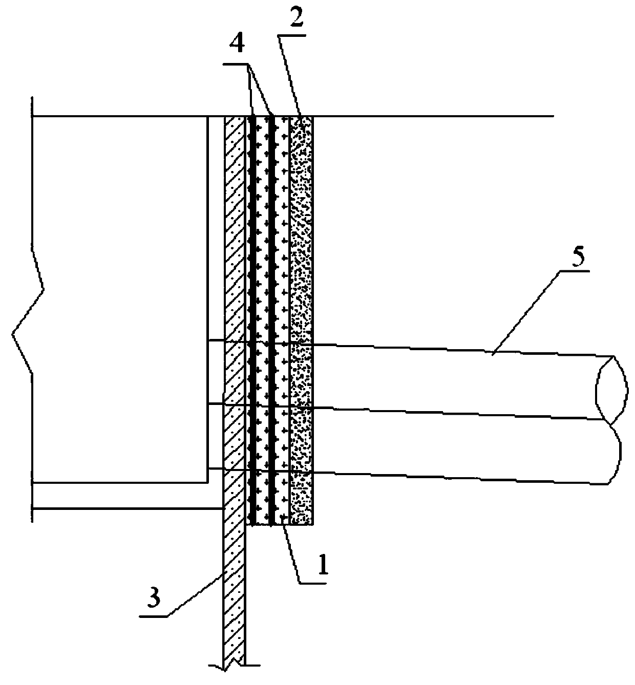 Shield tunnel end head frozen earth wall and even wall combined strengthening structure and construction method