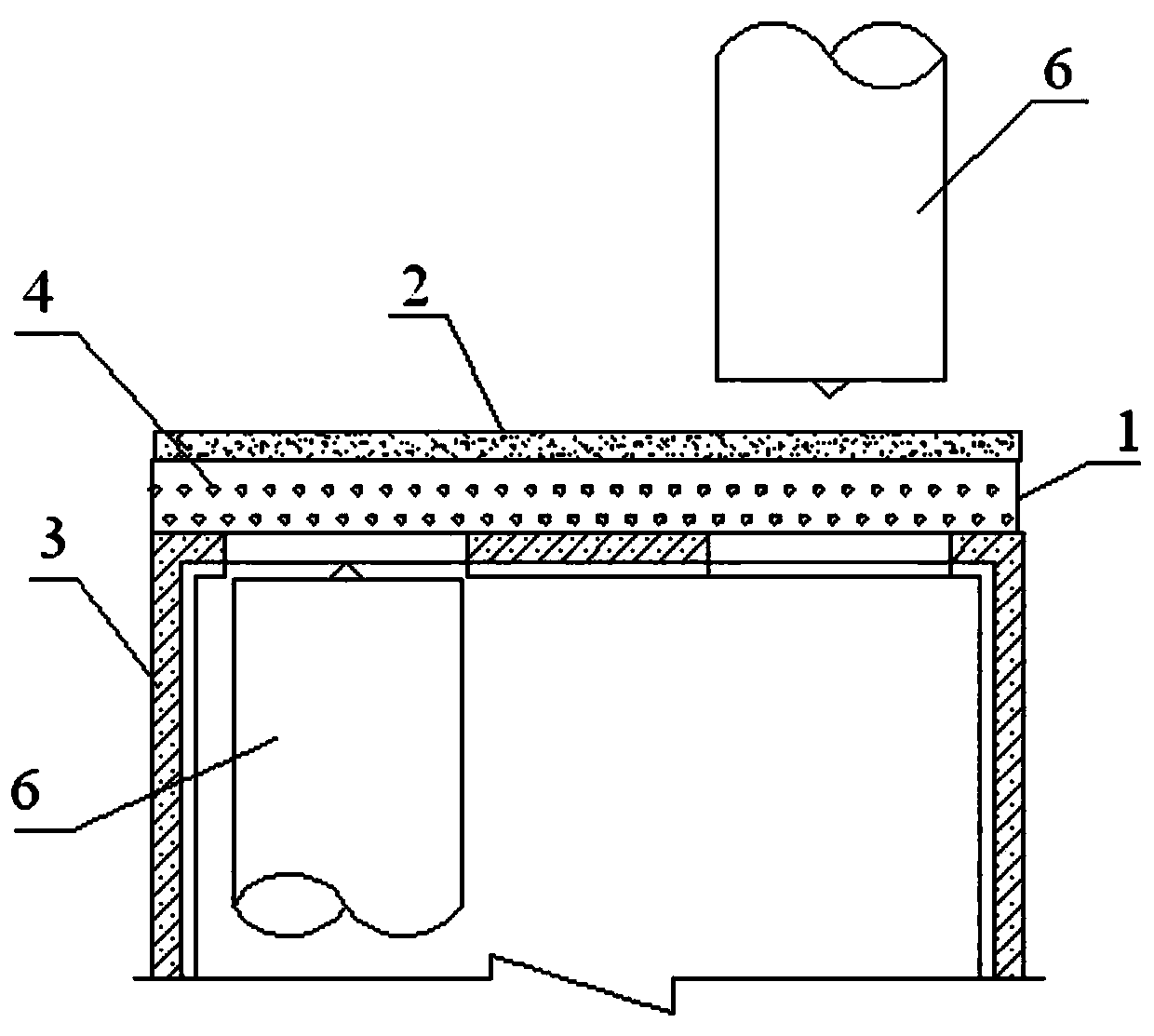 Shield tunnel end head frozen earth wall and even wall combined strengthening structure and construction method