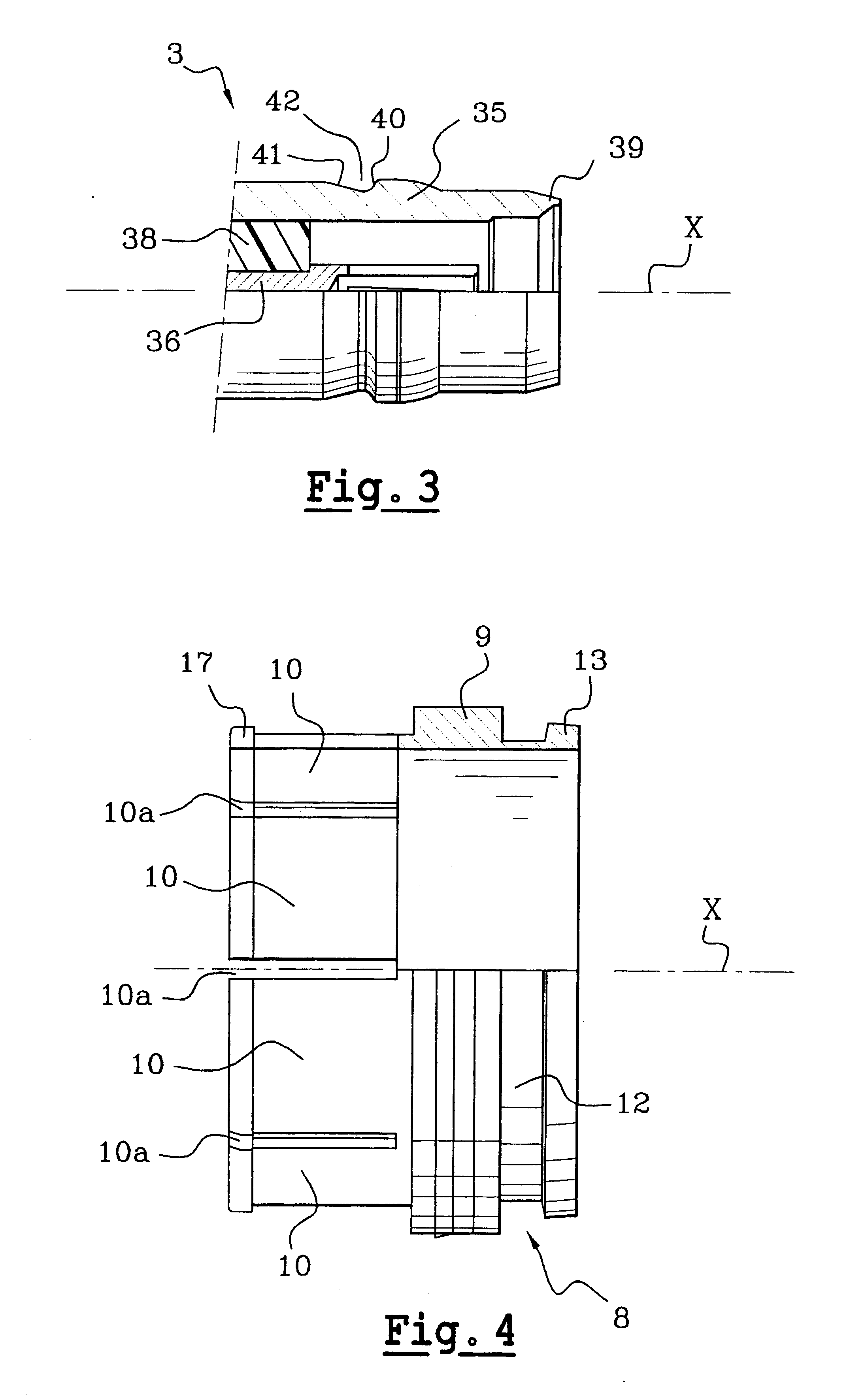 Coaxial connection with locking by snap-fastening