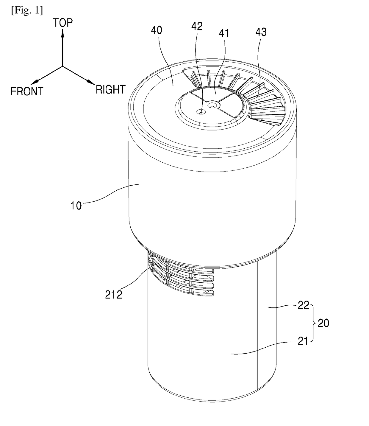 Compact air cleaner using UV LED and photocatalytic filter