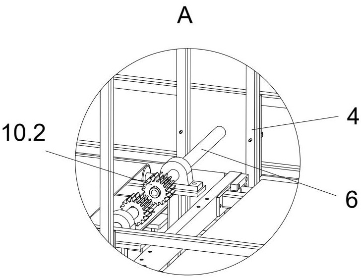 A 90° flip door frame transfer flip mechanism and its application method