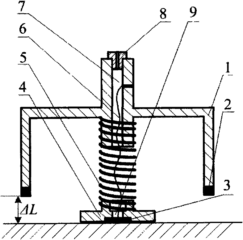 Method and device for mounting piezoelectric wafer used for structure health monitoring