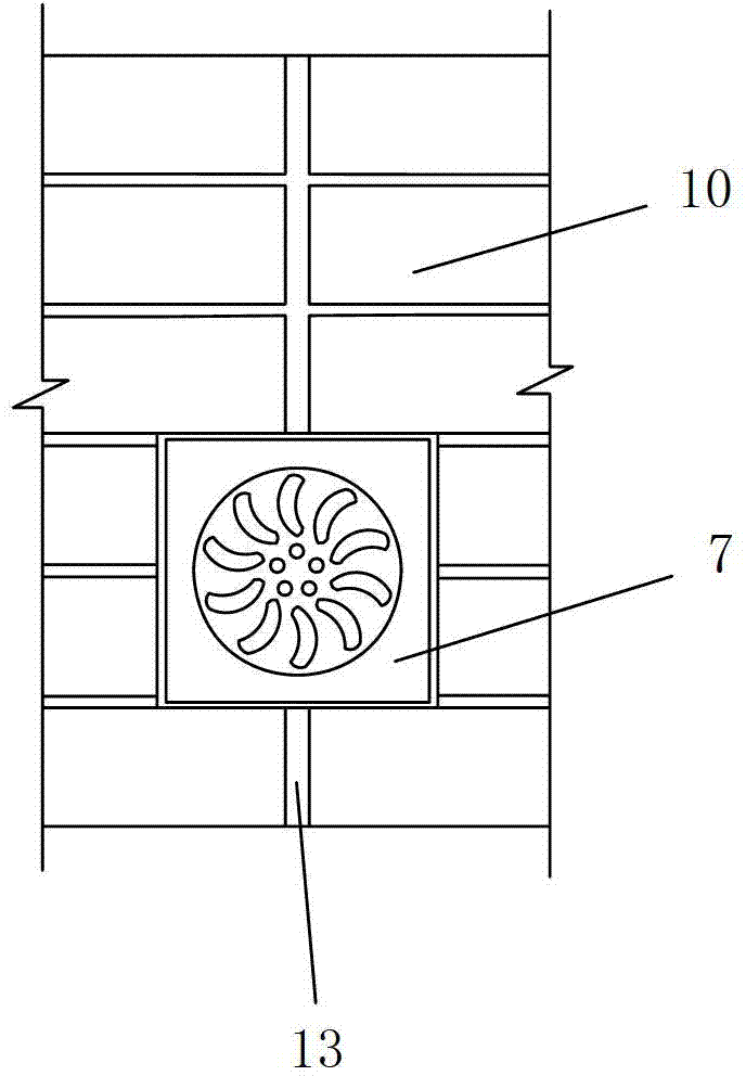 Construction process of concealed roofing exhaust hole