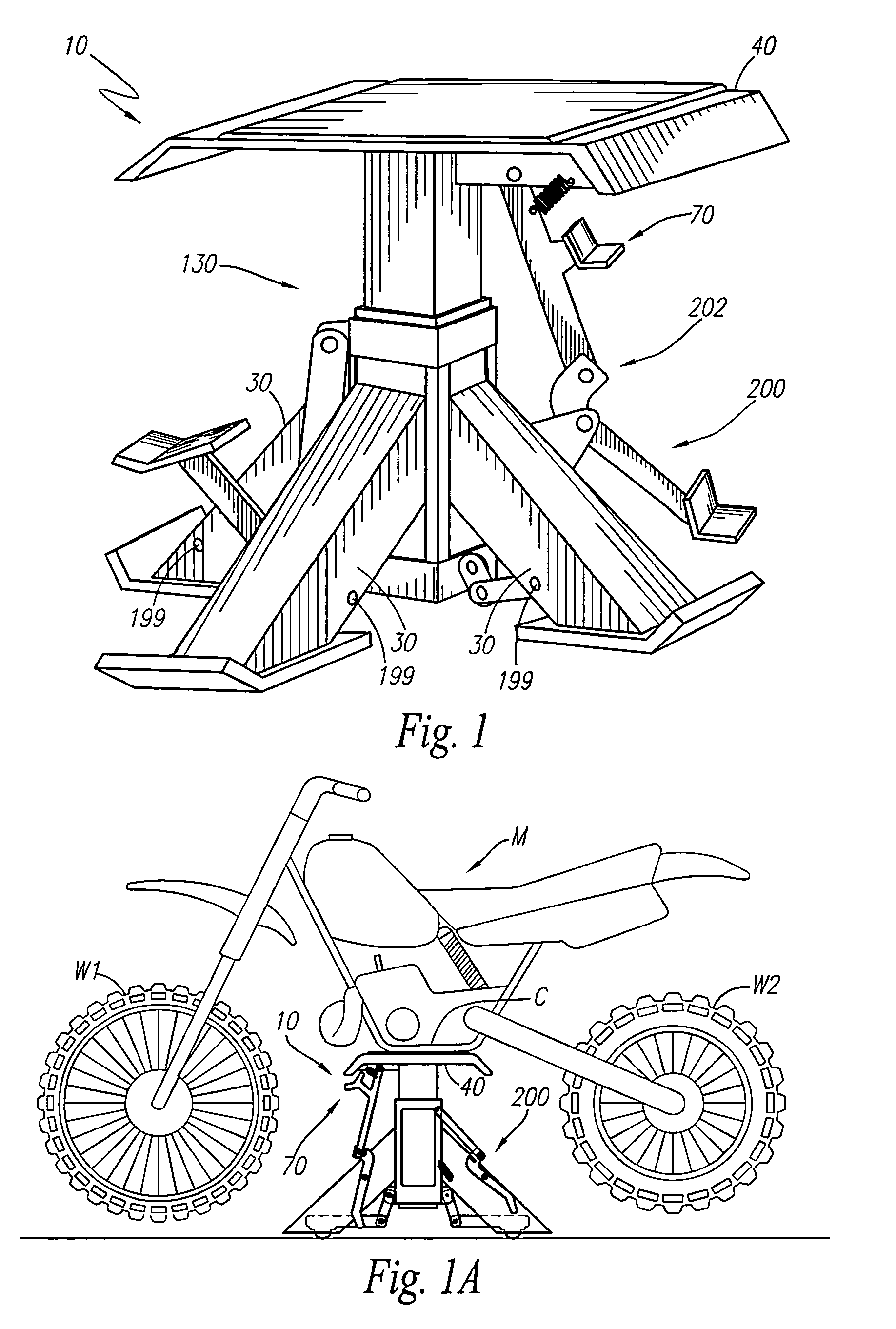 Motorcycle lift and support appartus