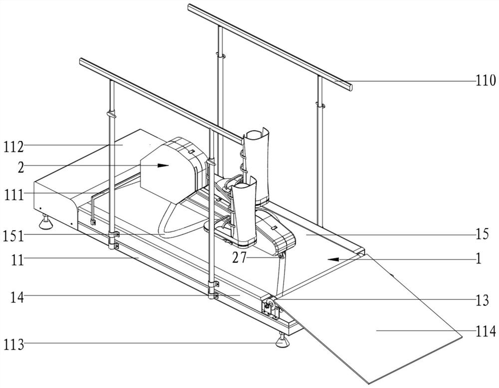 Omni-directional swing limb balance sense auxiliary training device and training method for rehabilitation department