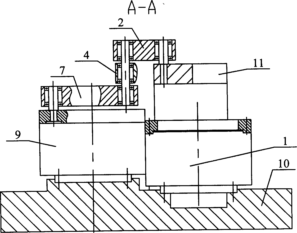 Direct-driving three-freedom serial-parallel mixed precision positioning mechanism