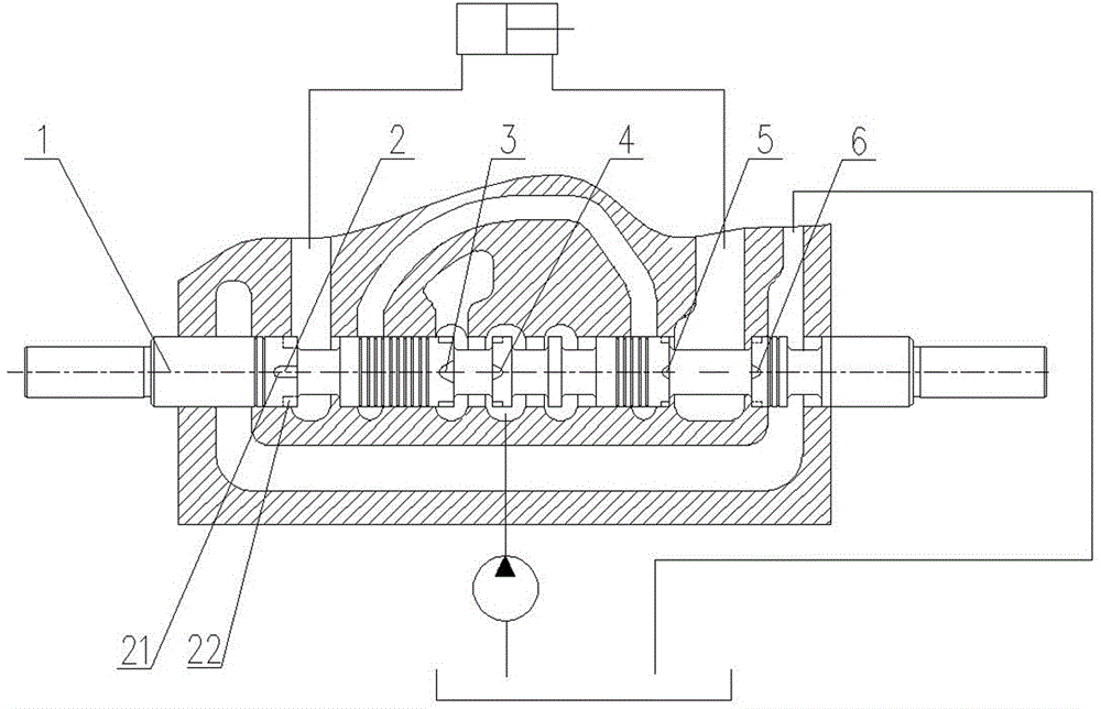 Hydraulic multi-way valve spool