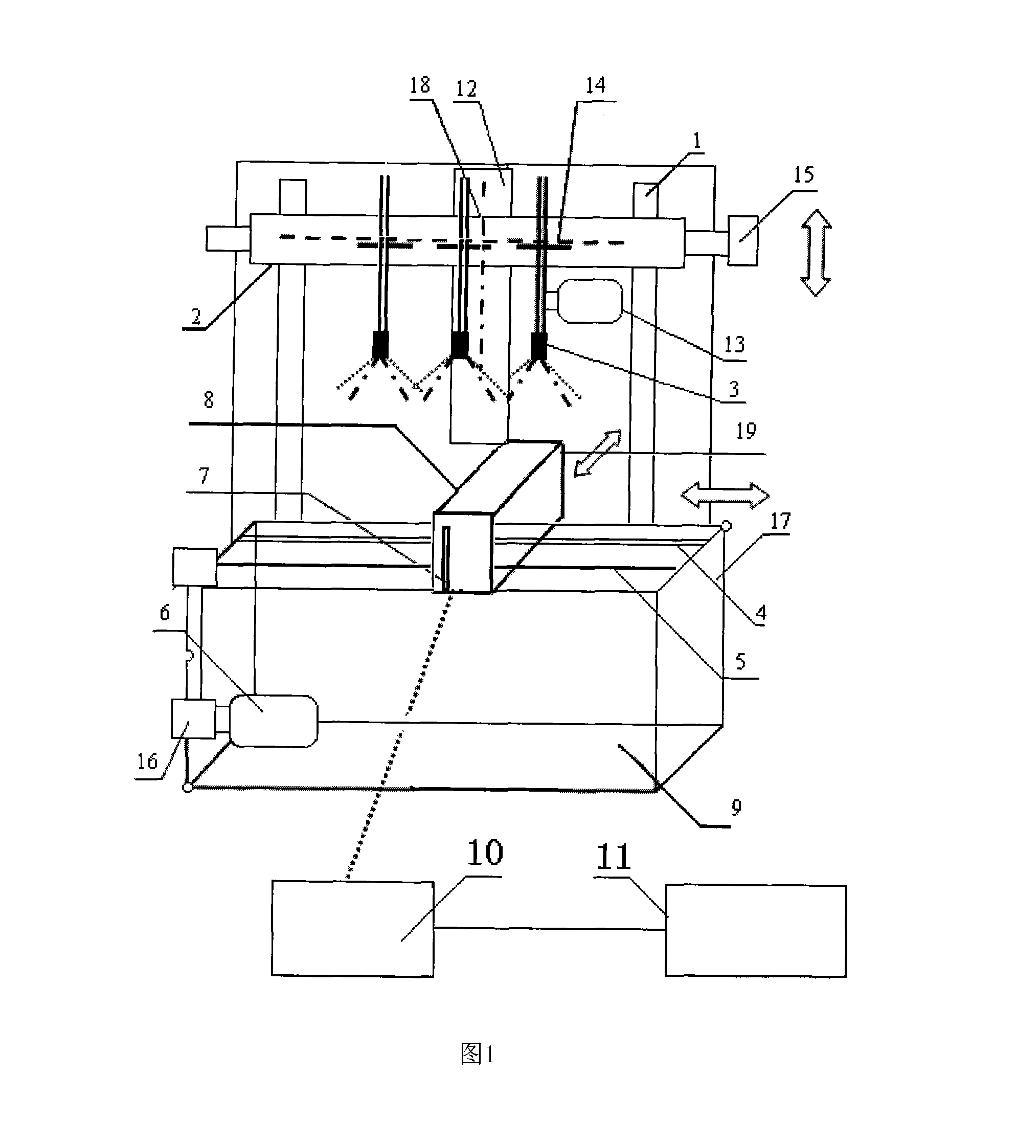 Slab caster two cold nozzle density measuring system