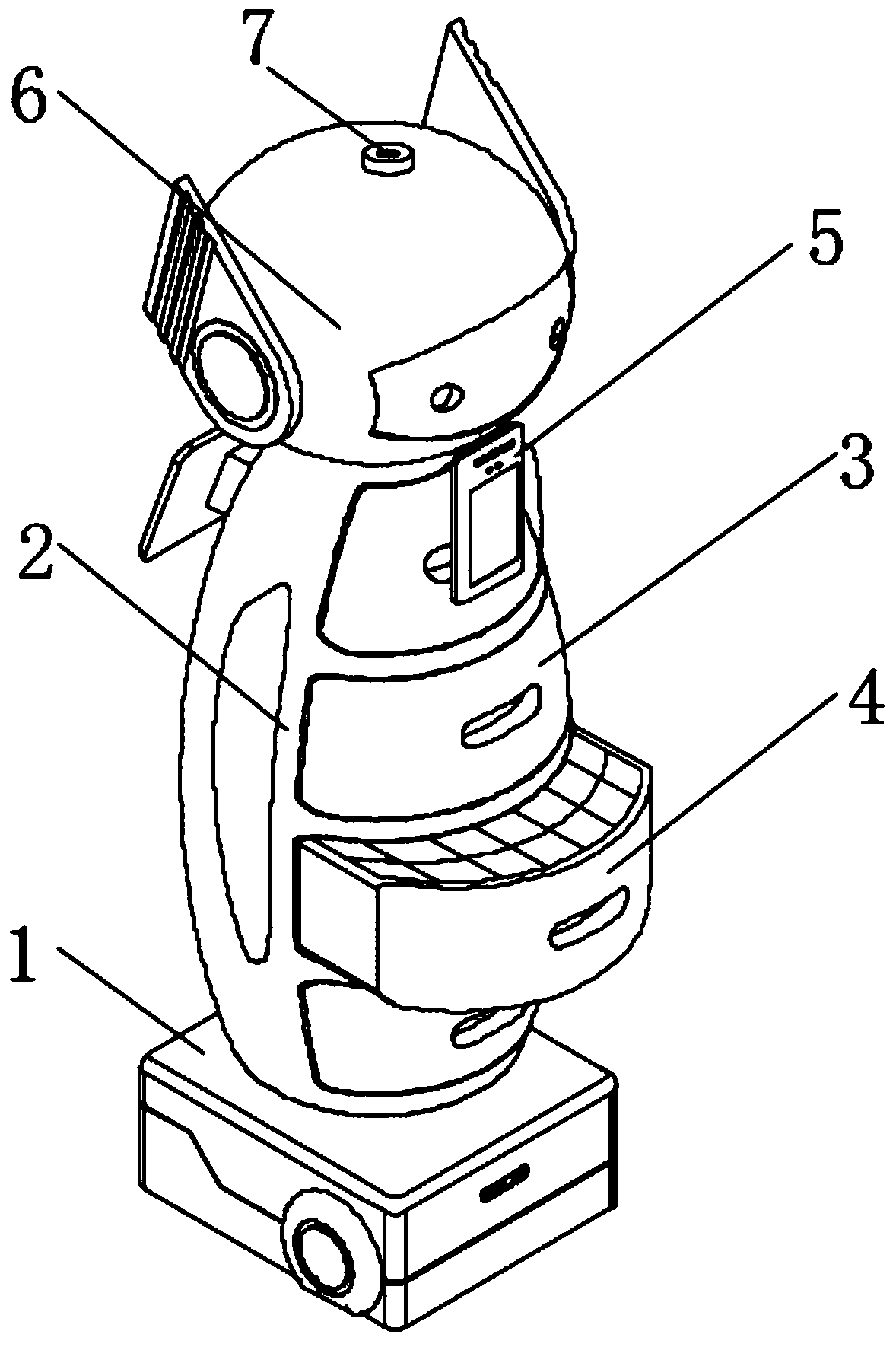 Anti-theft device for intelligent temperature measuring and conveying robot