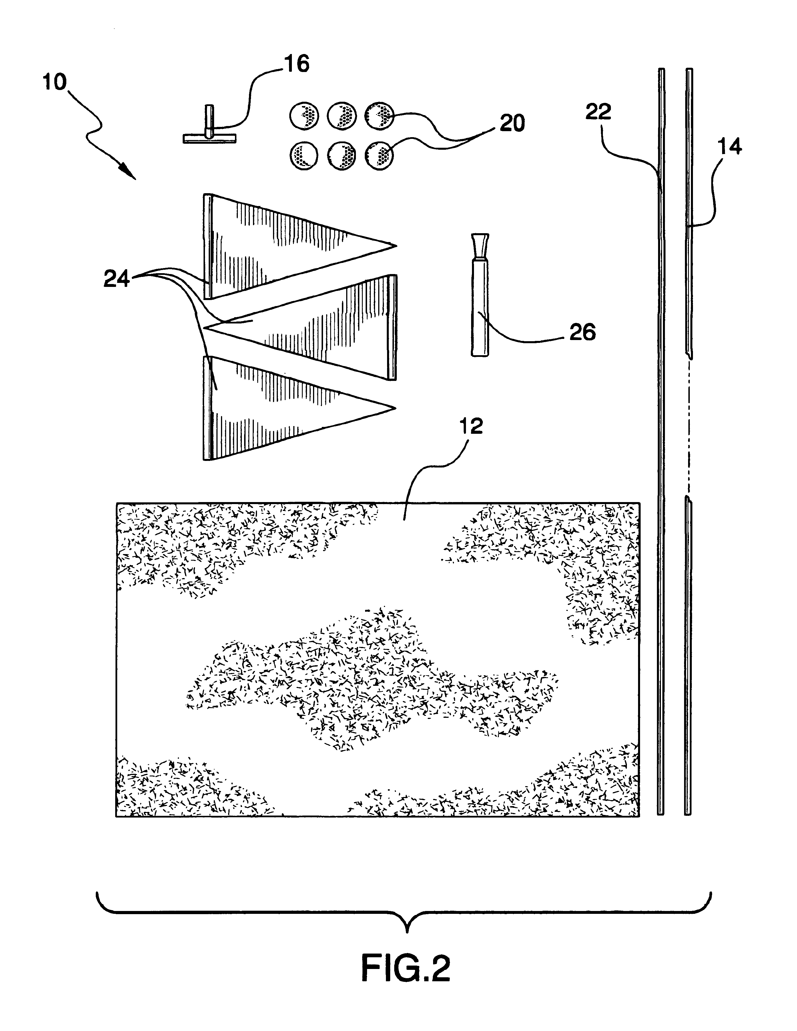 Kit and method for playing a golf-like game