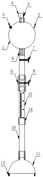 An adjustable depth soil carbon dioxide collection device and its application method