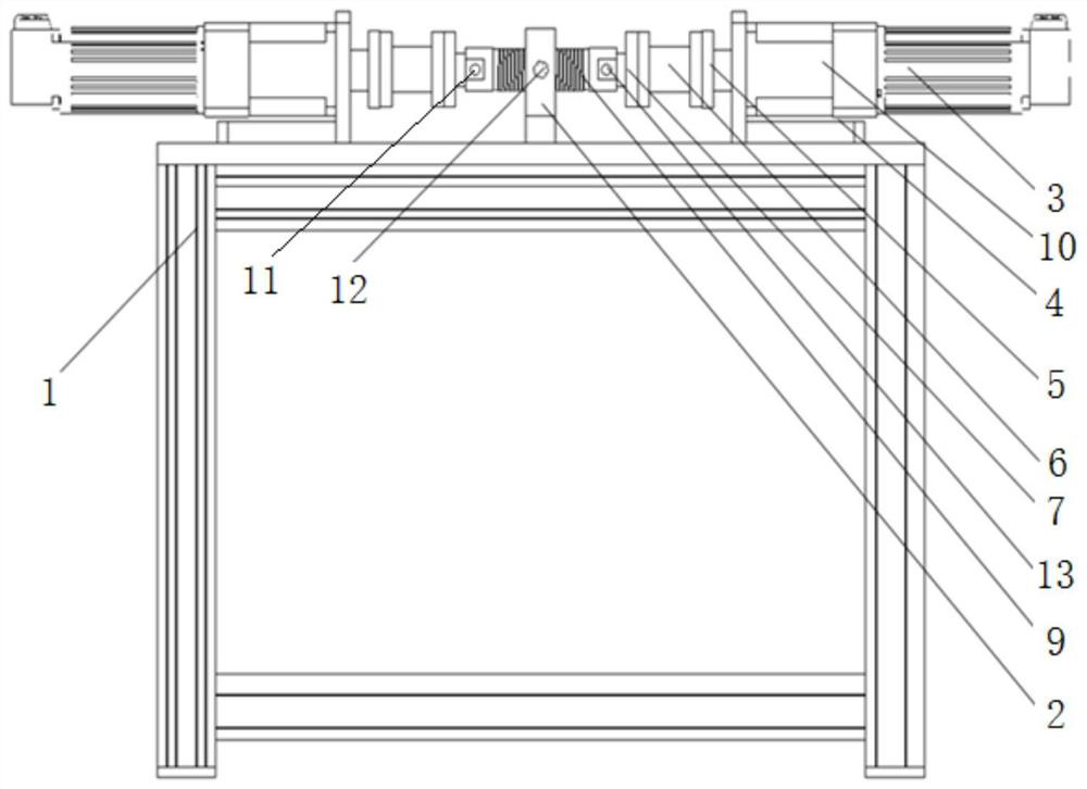 Double-torsion-spring fatigue test device and test method thereof