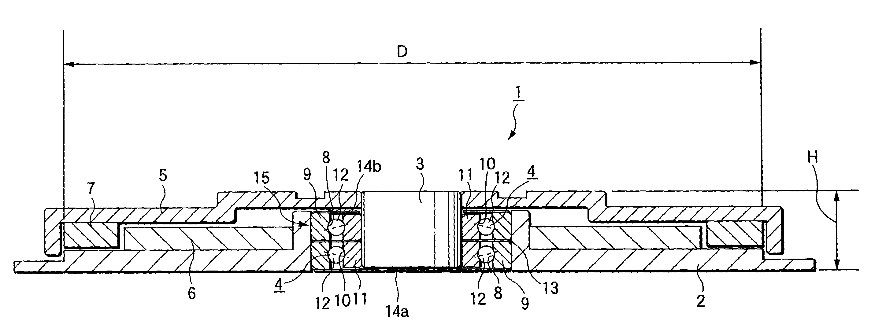 Sealing member, rolling bearing, thin motor, and bearing device