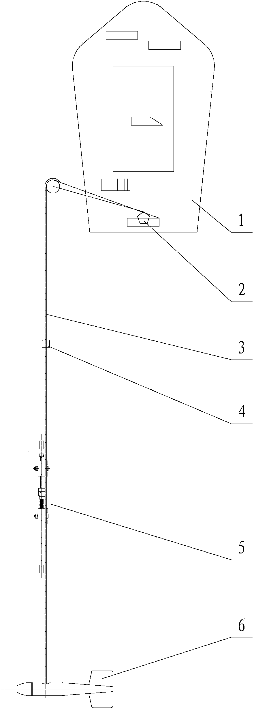 Depth-keeping water sampling device and water sampling method of depth-keeping water sampling device