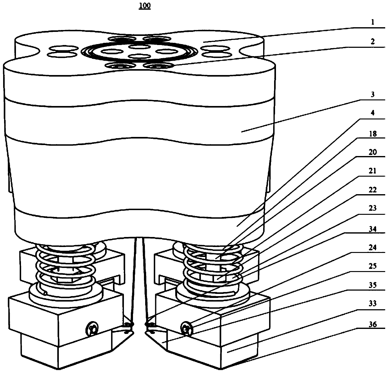 Controllable adhesive manipulator with self-adaptive surface curvature