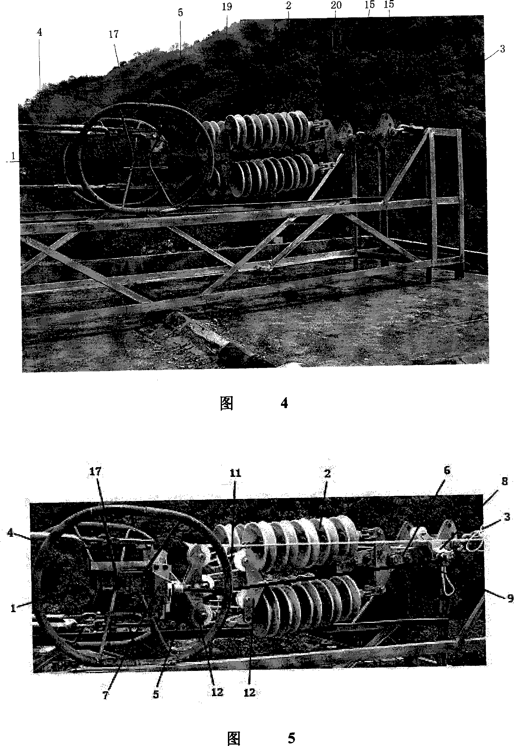 Live line replacing method high voltage transmission line strain insulator-string and device