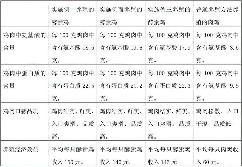 Method for raising enzymatic chickens