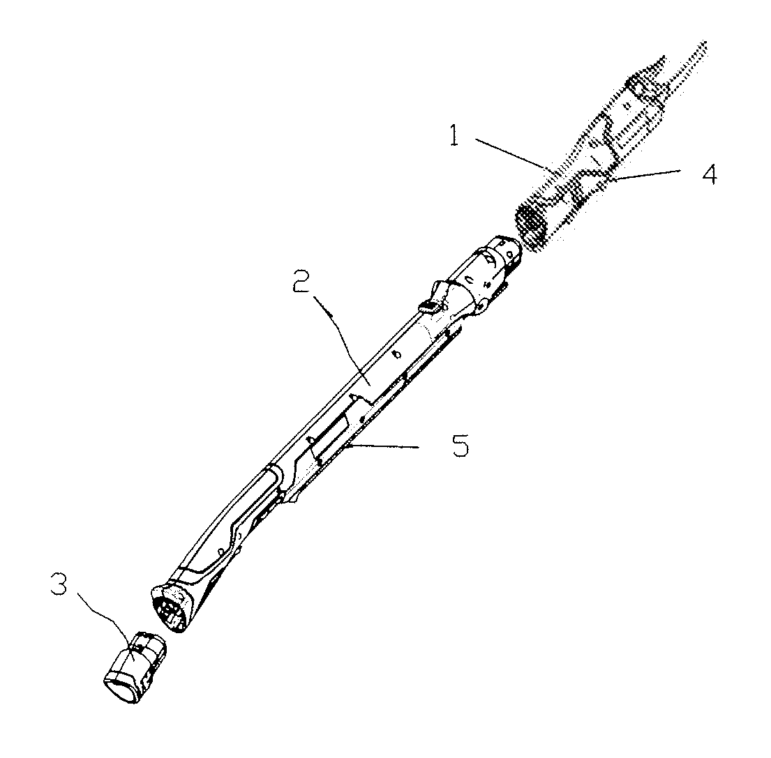 Pruning machine with an extending rod