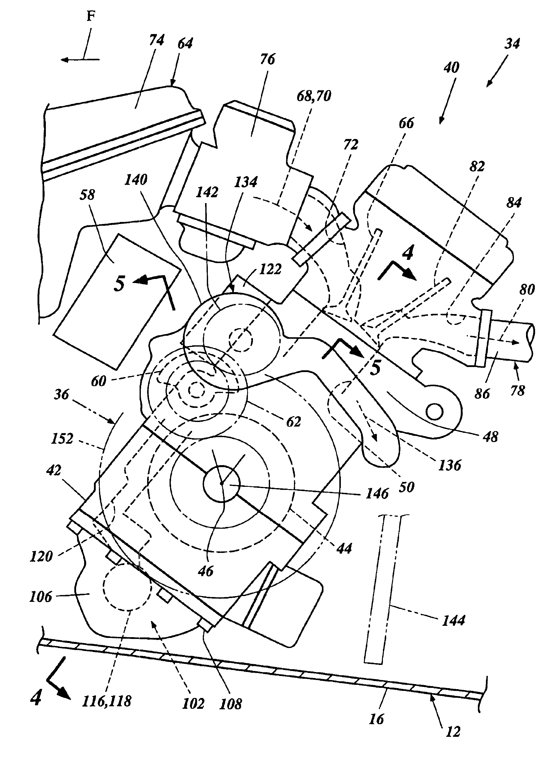 Component arrangement for snowmobile