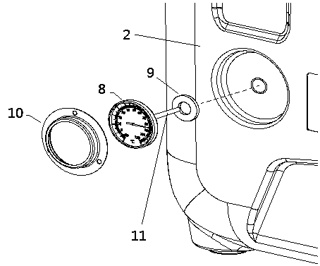 Insulating box with thermometer