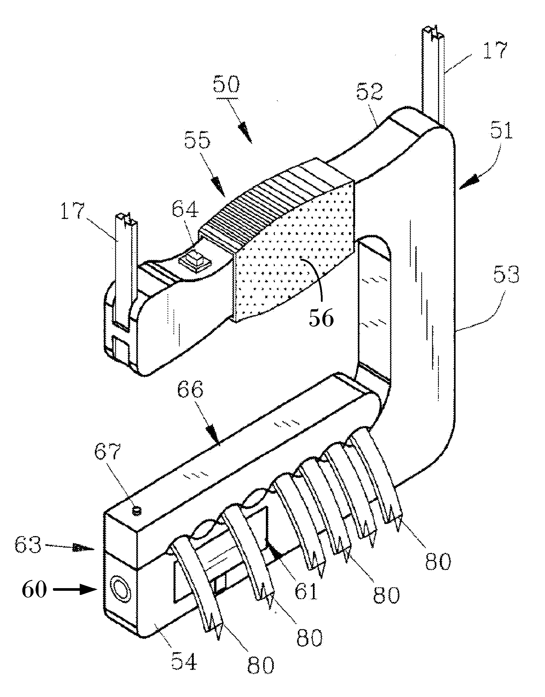 Bag gripper for plastic bag handles